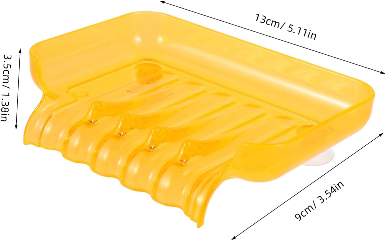 CANIGHT Orange Bathroom Soap Dish with Suction Cups