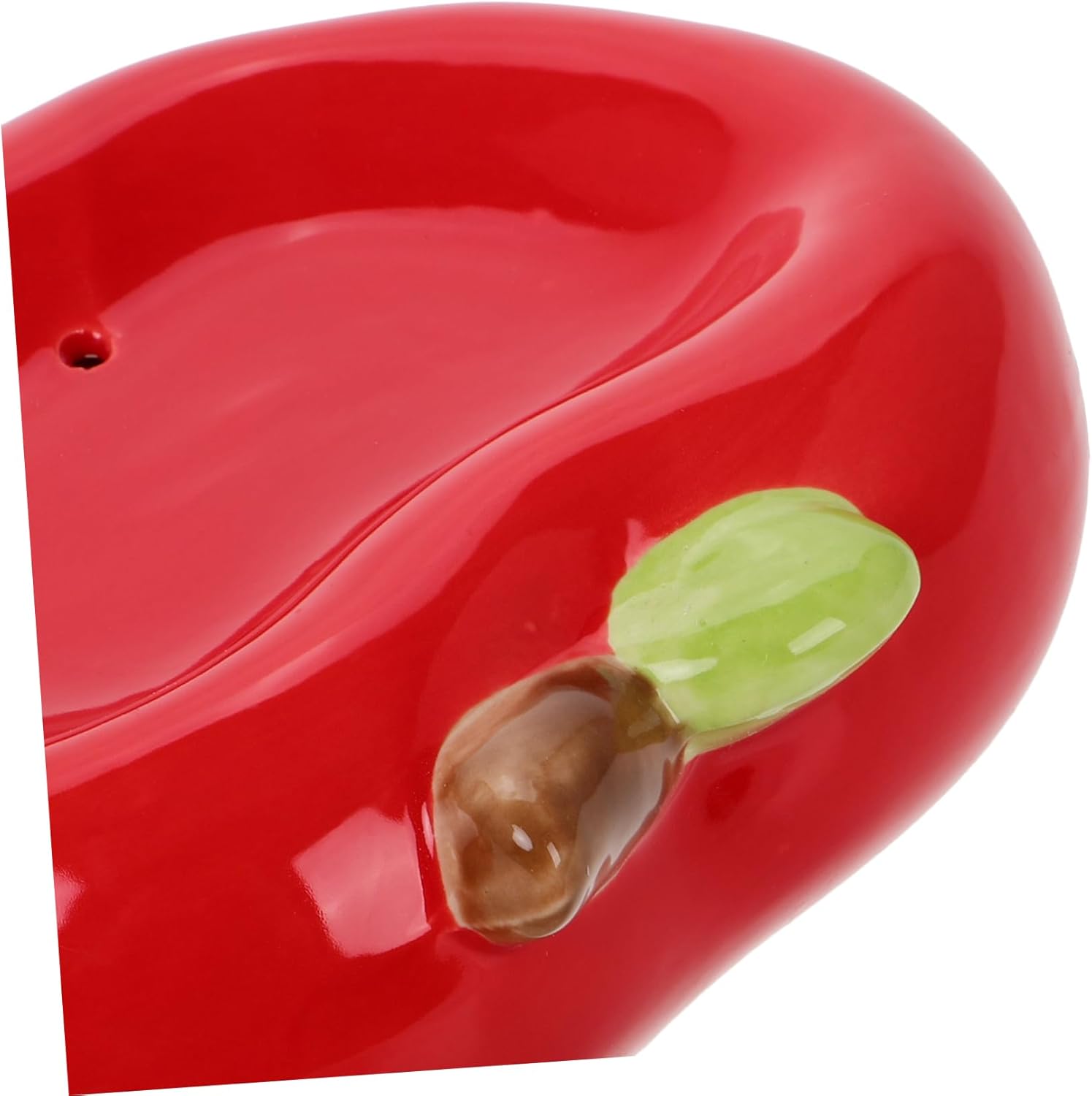 Fondotin Apple Shaped Ceramic Soap Tray with Drainage Hole