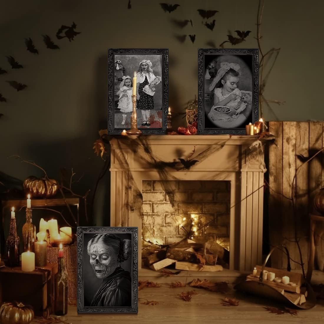 Lansian Halloween 3D Scary Wall Decor 3Pack