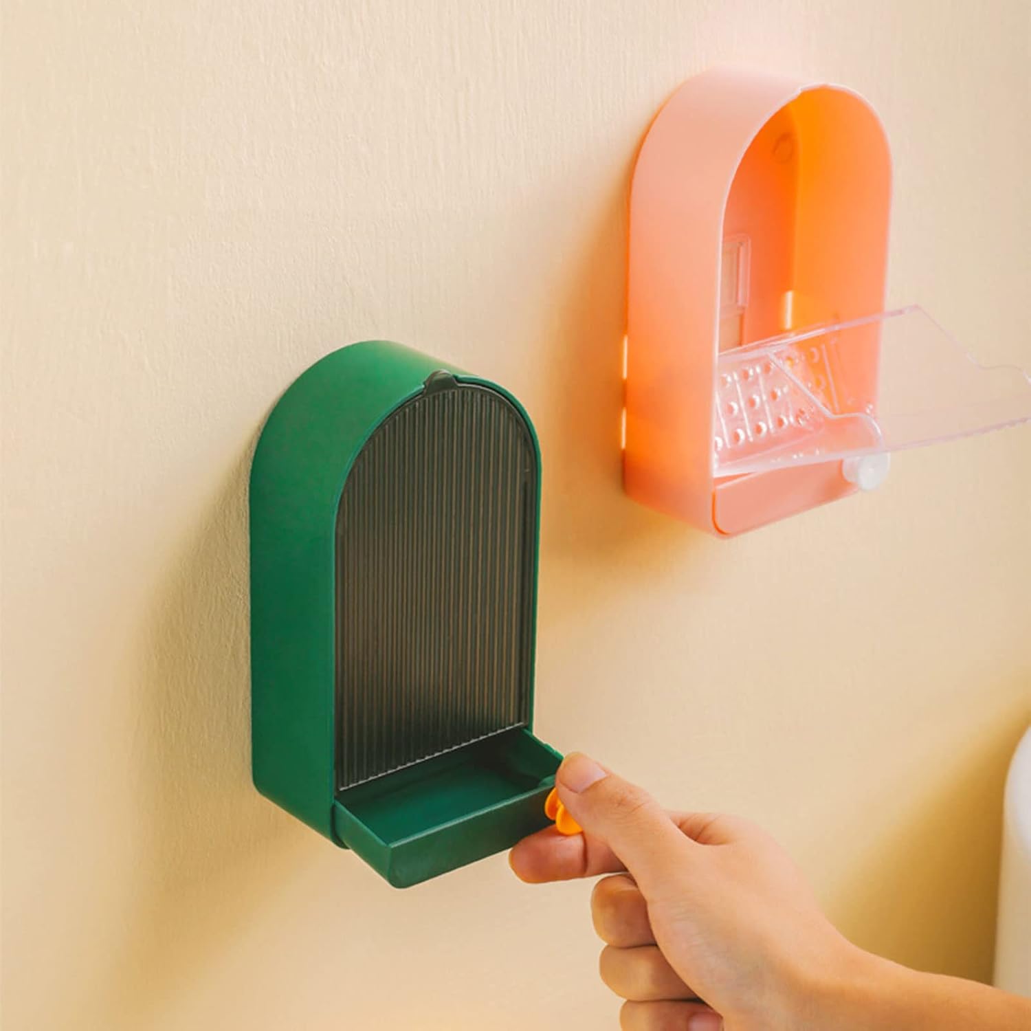 MOAIYU Wall Soap Holder with Drainage and Hook