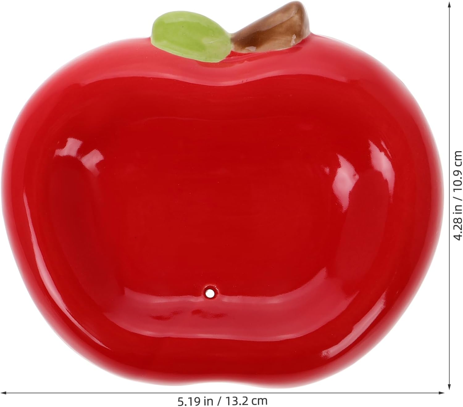 Ceramic Apple Soap Holder with Drainage Tray 1