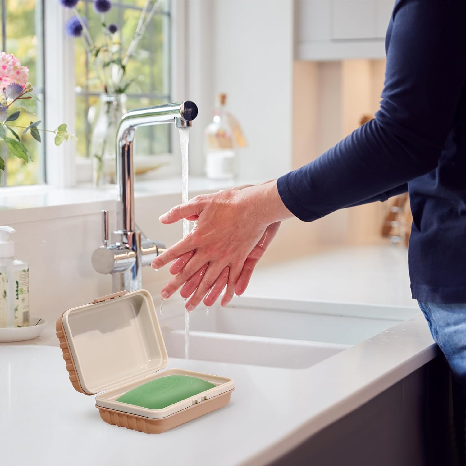 ASTIMESA 3 Pack Travel Soap Holder Box with Lid