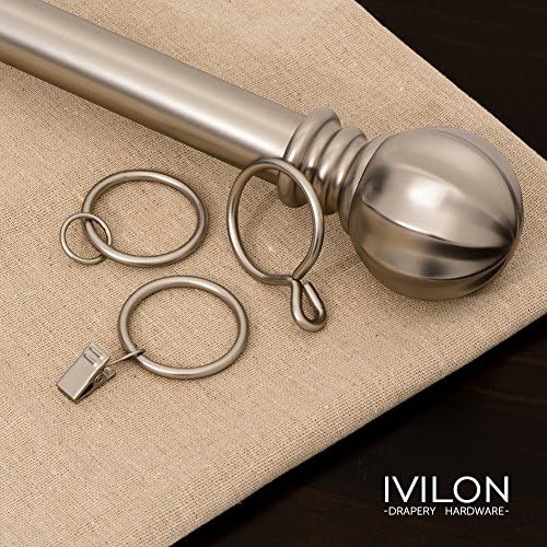 Ivilon Drapery Curtain Clip Rings - 17 Warm Gold Set of 14