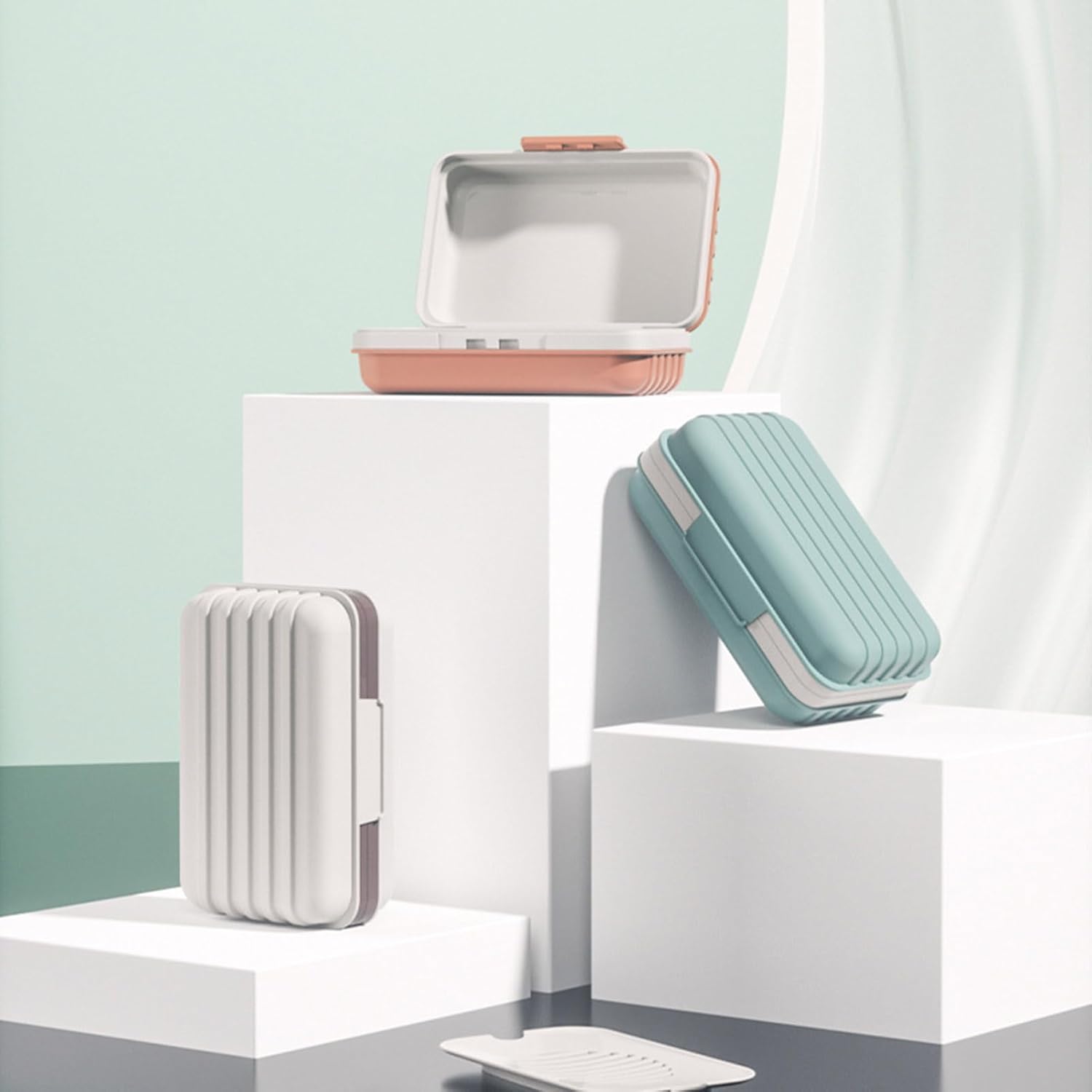 Loyliawa Orange Soap Dish with Drainage and Lock Design