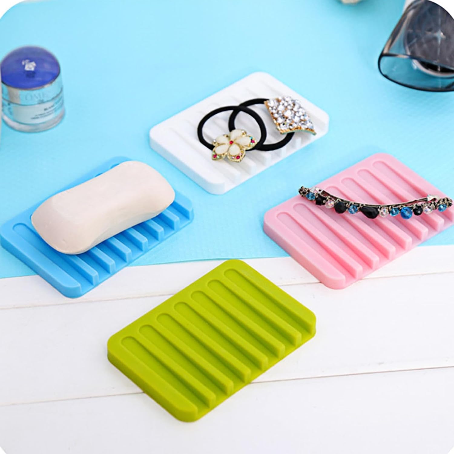 Self-Draining Soap Holder for Home Hotel Bathroom Kitchen