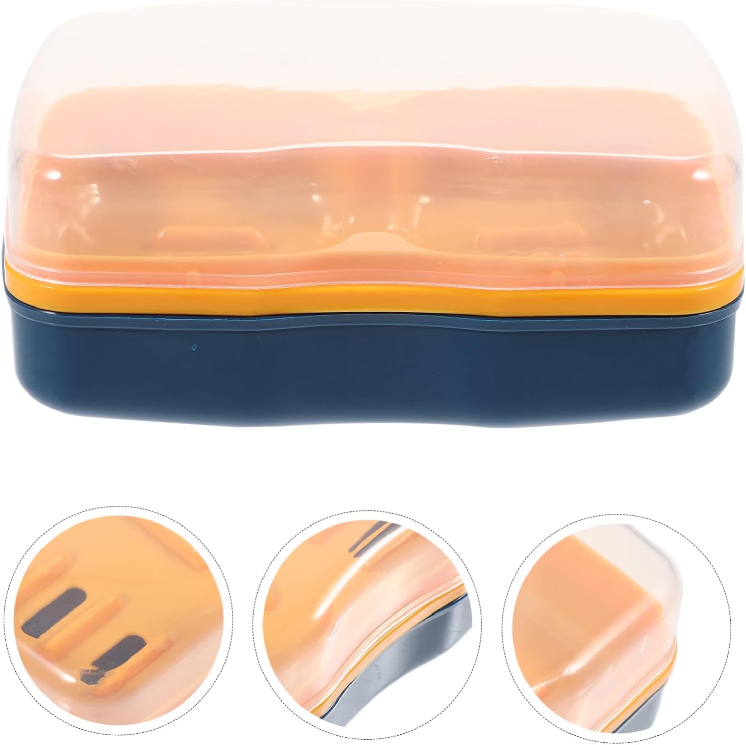 ABOOFAN Self-Draining Soap Holder Leak Proof Portable Bath Storage