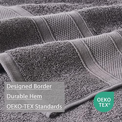 TRIDENT Luxury 3 Piece Towel Set Charcoal Grey