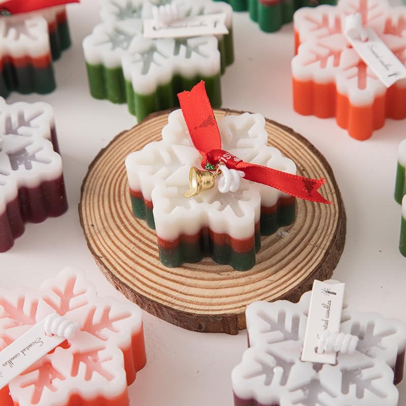 Snowflake Scented Candle for Christmas Holiday Decor