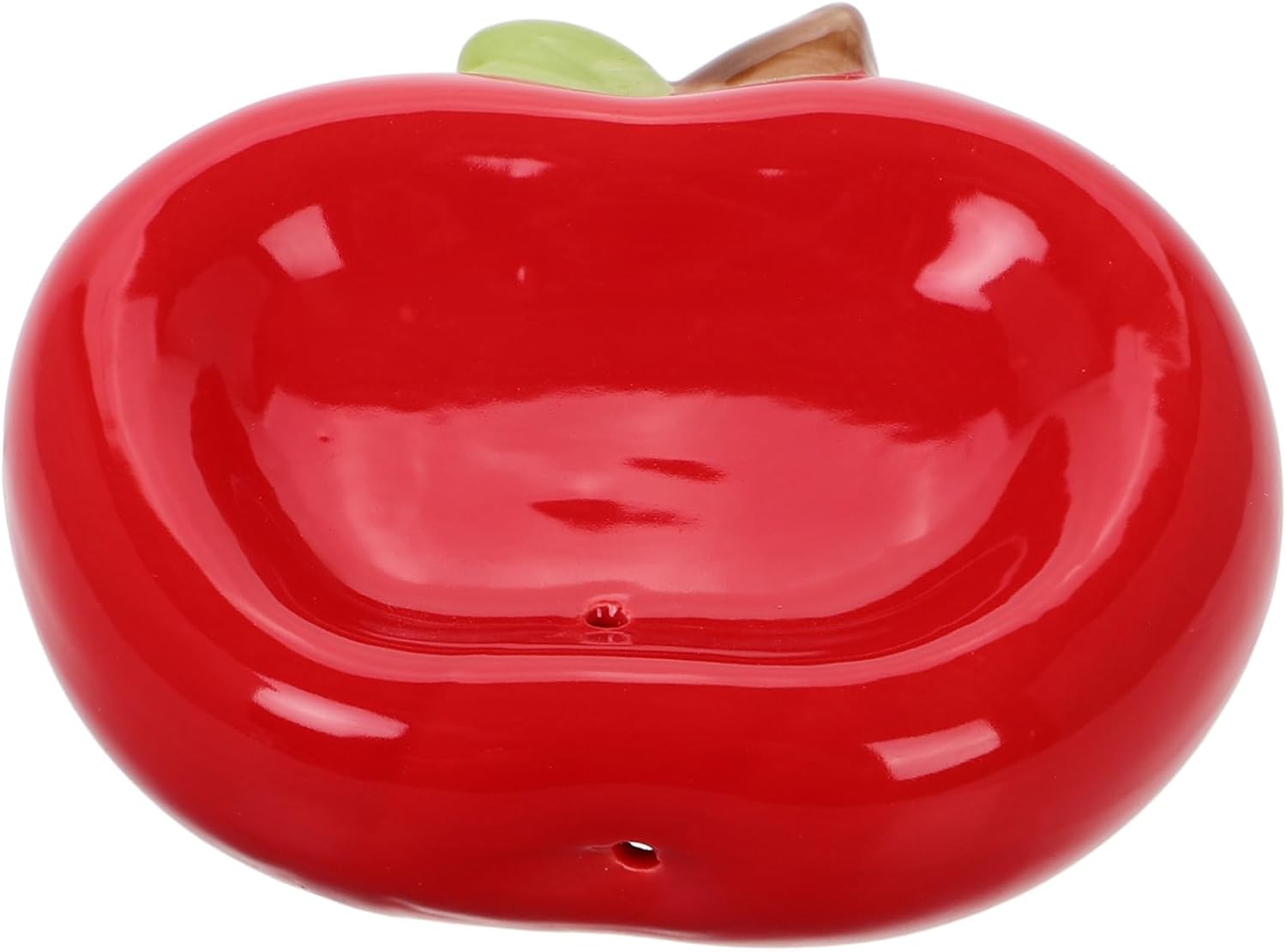 Apple Shaped Ceramic Soap Dish No Drilling Required