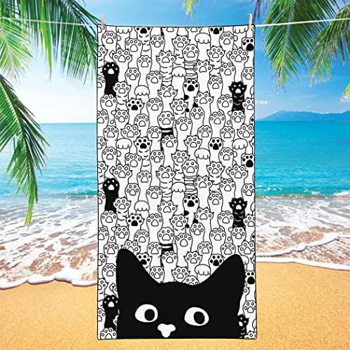 Cute Cat Paw Beach Towel for Adults and Kids 1