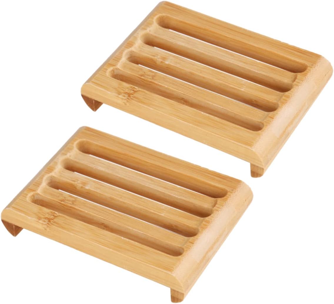 2-Pack Self-Draining Soap Dishes for Bar Soap
