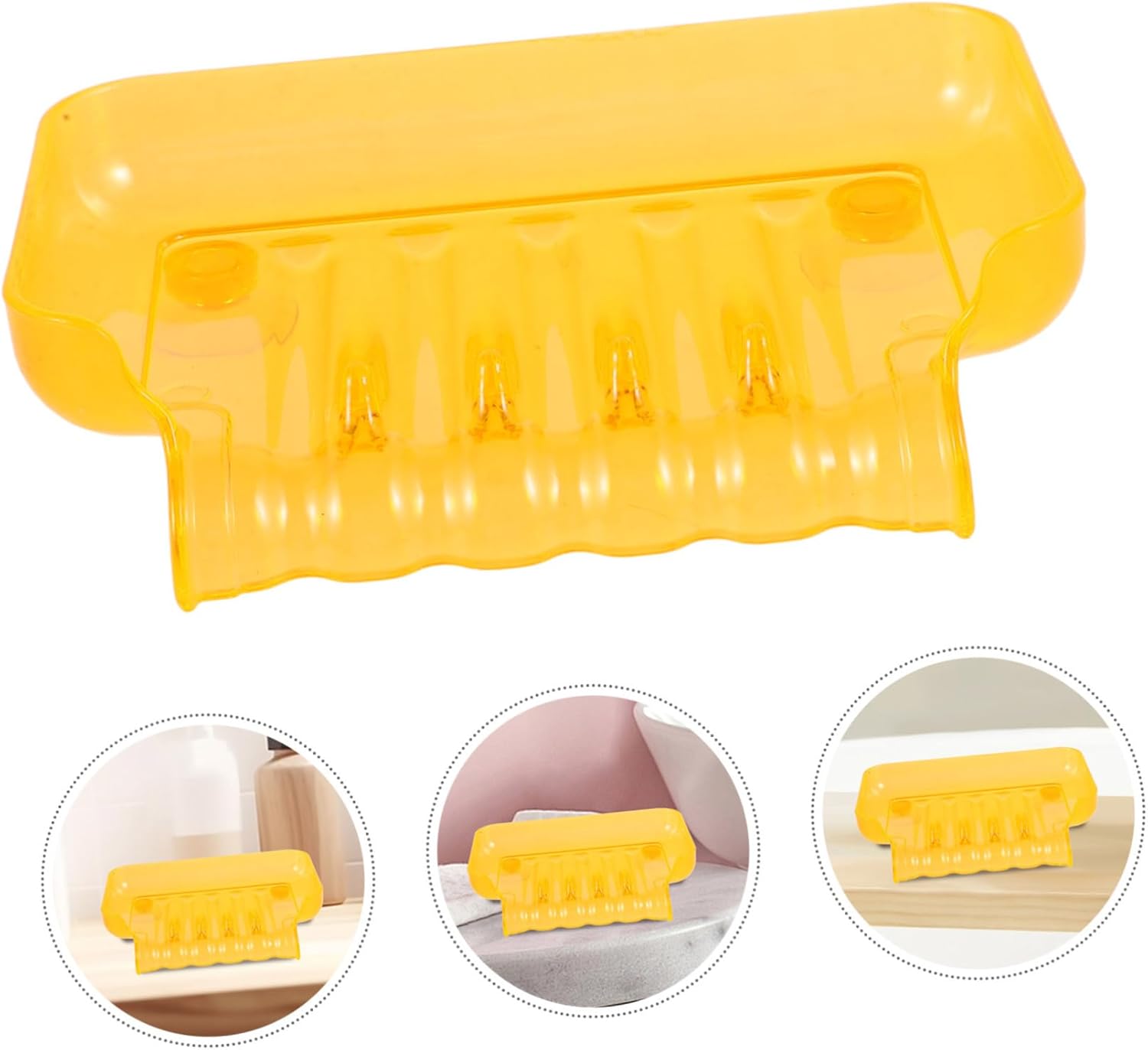 PRETYZOOM Waterfall Soap Dish Holder with Suction Cups