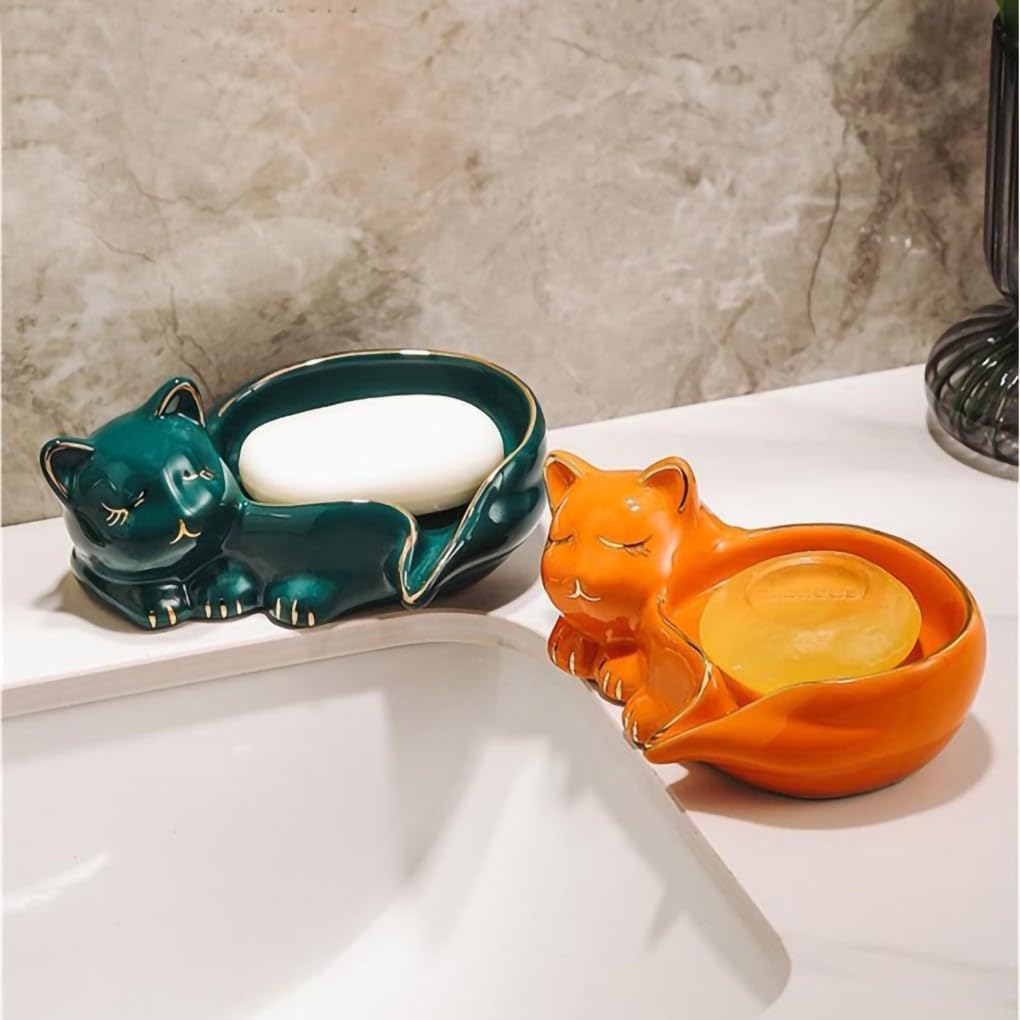 WAIT FLY Orange Ceramic Soap Holder 1 PCS