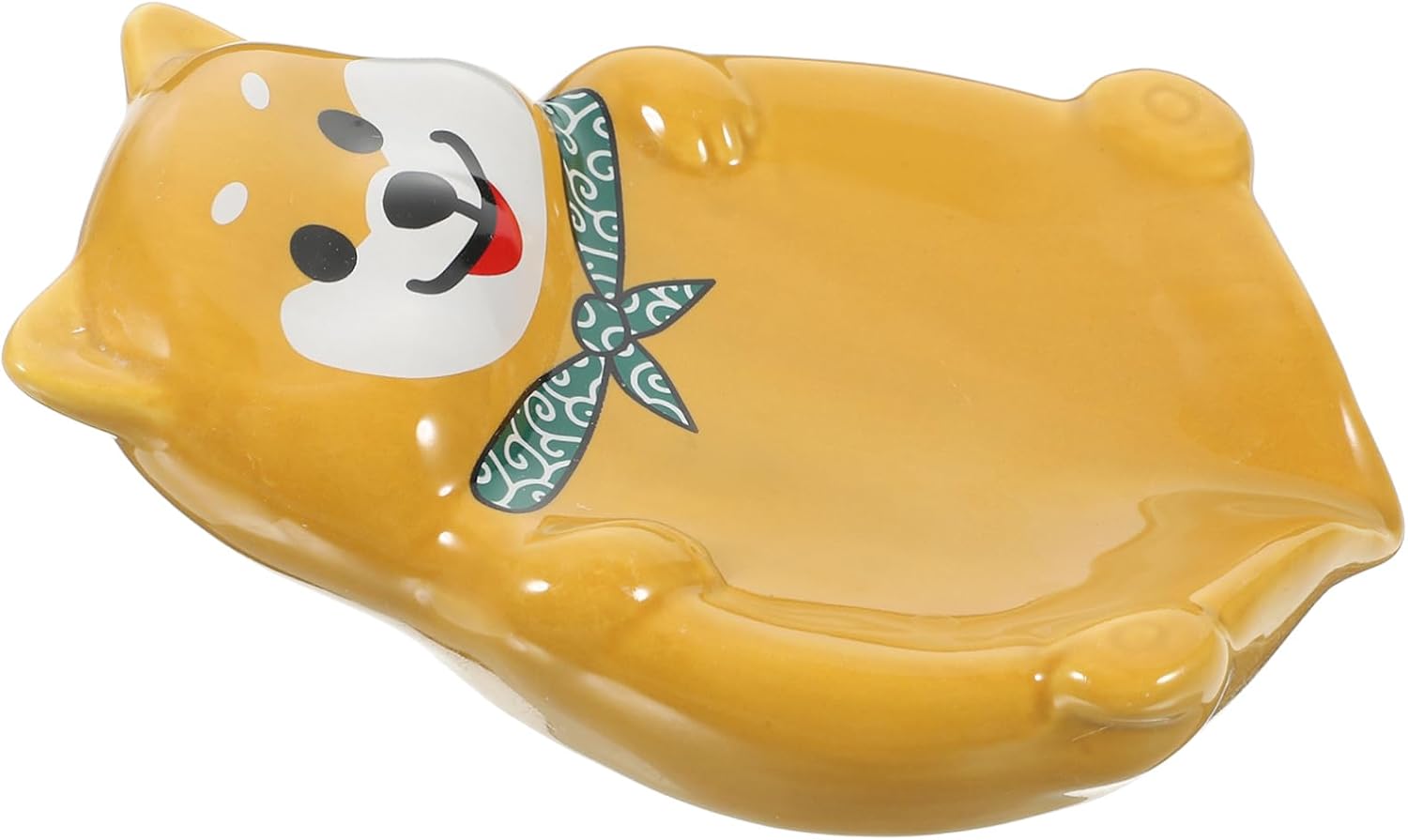 Ceramic Dog Soap Dish Holder with Drainage