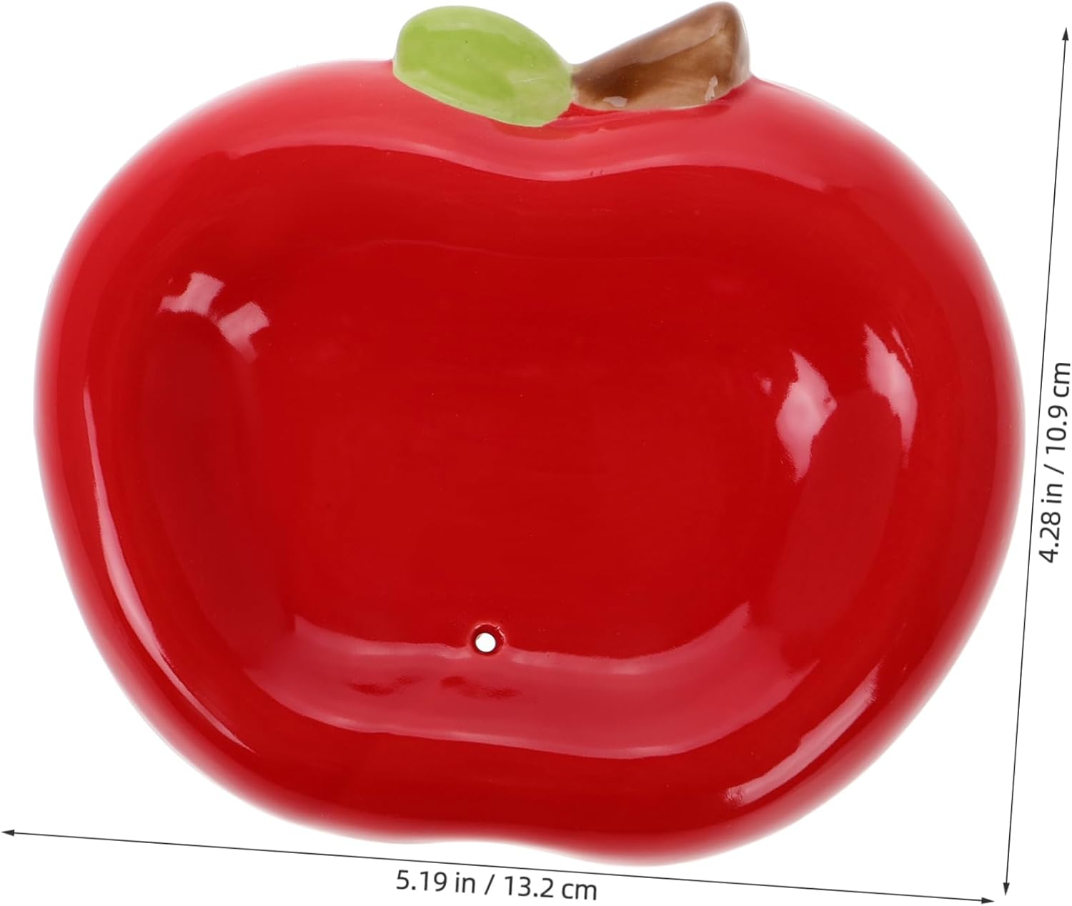 Fondotin Apple Shaped Ceramic Soap Tray with Drainage Hole
