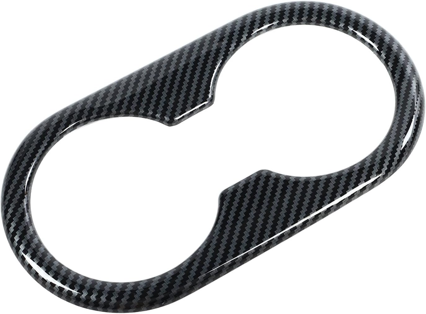 Zizev Rear Seat Cup Holder Cover with Carbon Fiber Look