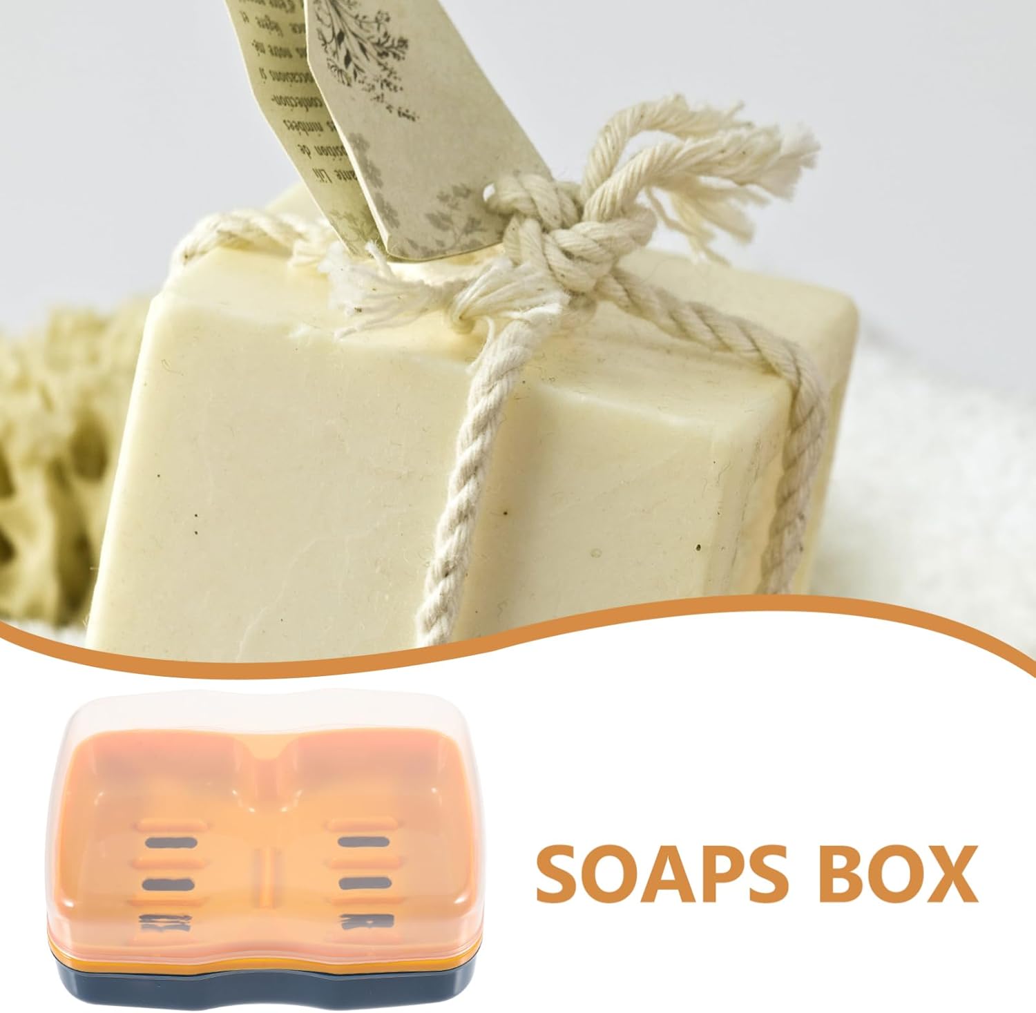 CANIGHT Large Capacity Soap Holder with Lid
