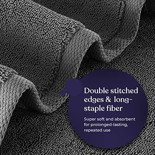 Dark Gray Towel Set of 4 - Premium Turkish Cotton Bath Towels