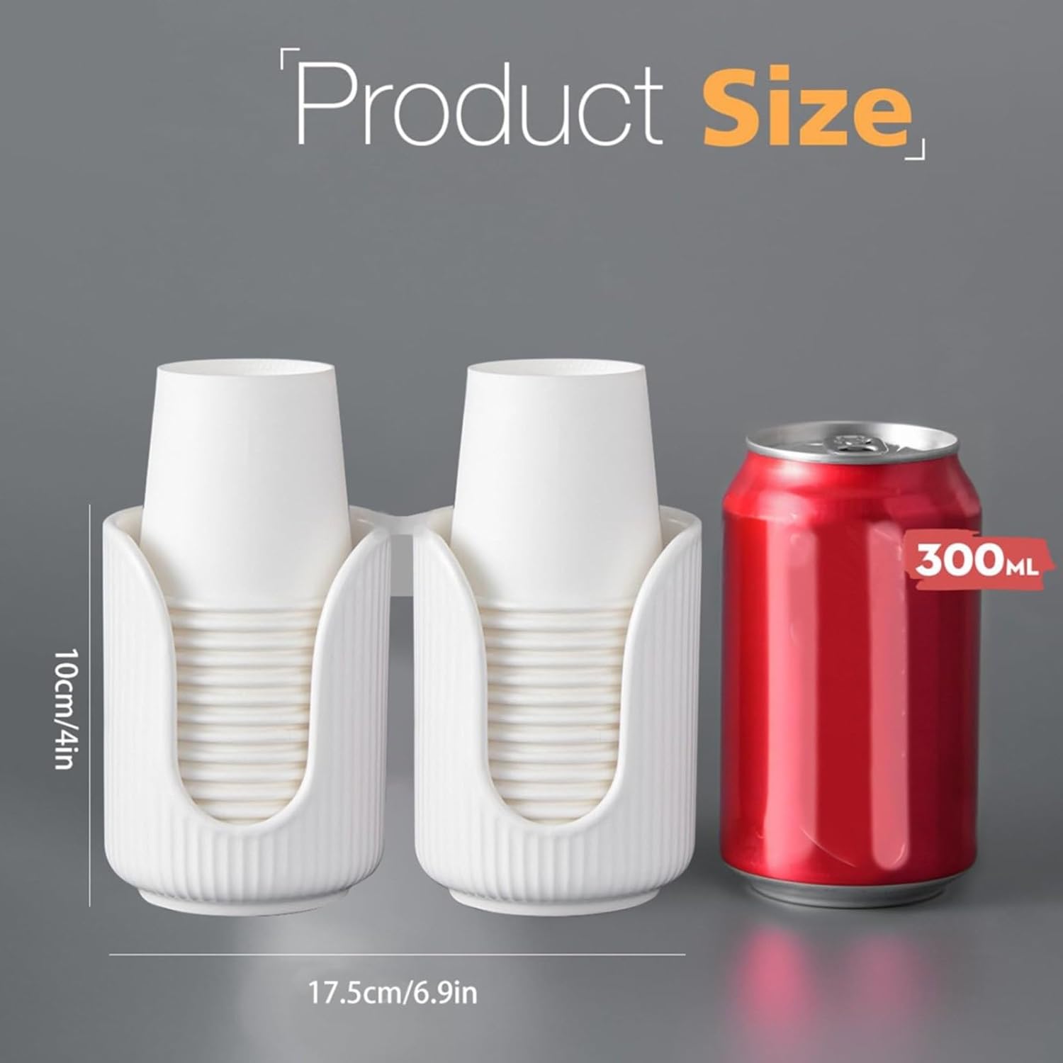 Niaviben Plastic Cup Holder with Vertical Stripes