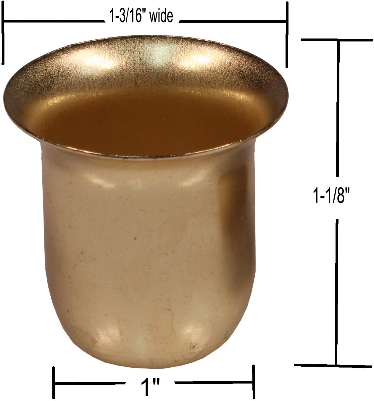 Creative Hobbies Brass Candle Holder Cups Pack of 20