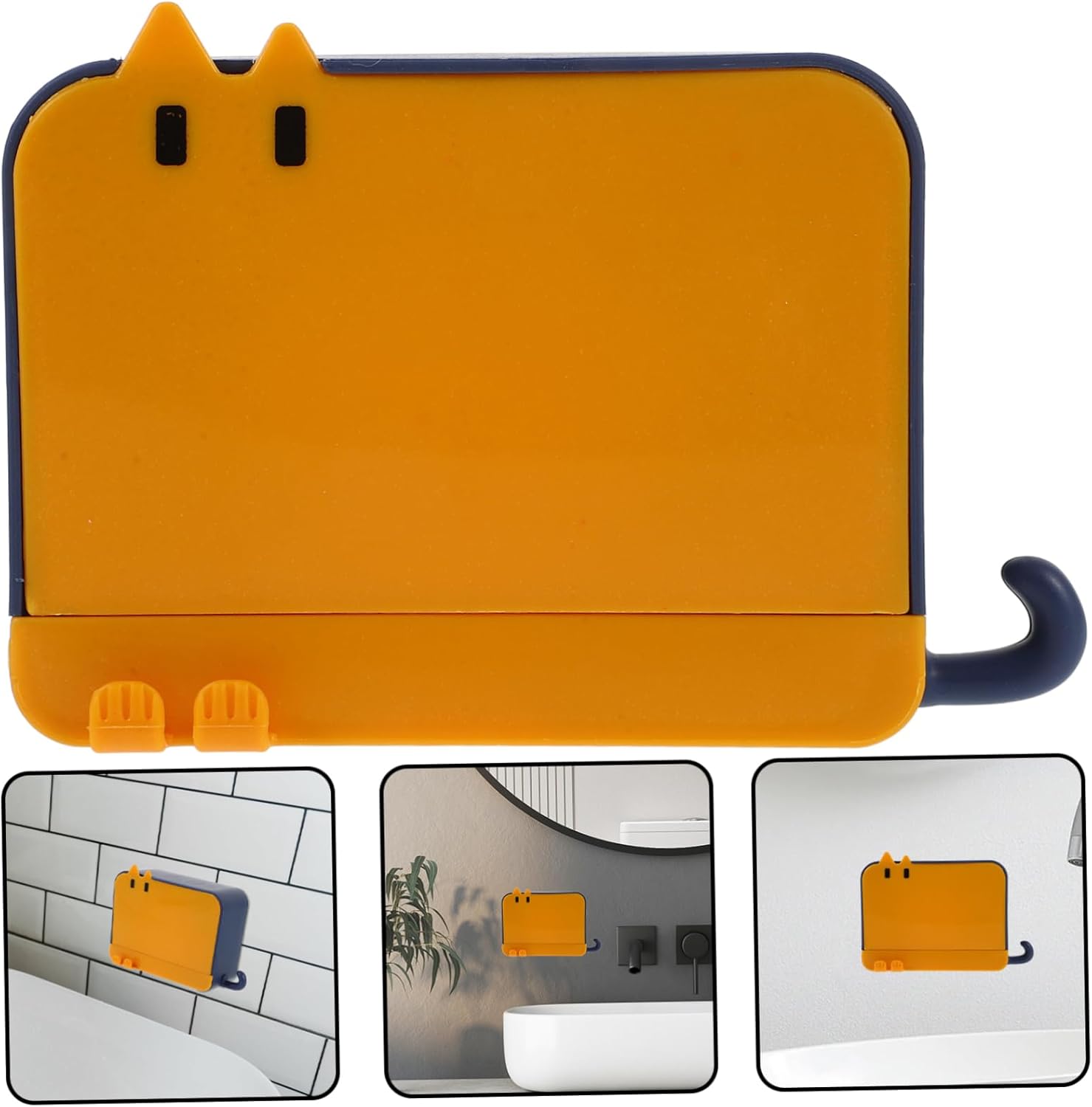 TOPPERFUN Wall-Mounted Soap Holder with Hook and Lid