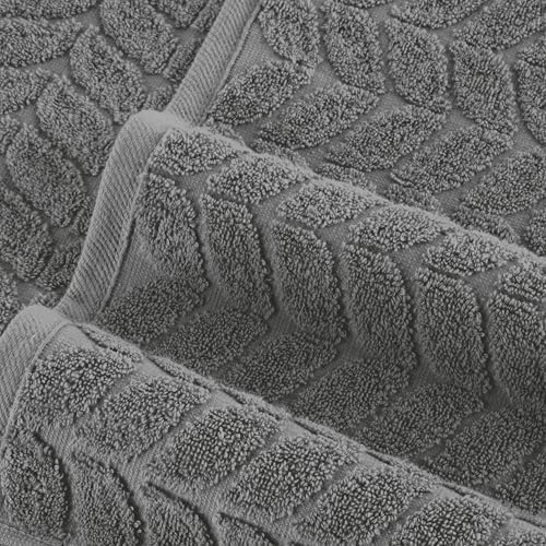 Elegant Comfort 6-Piece Turkish Cotton Towel Set Gray