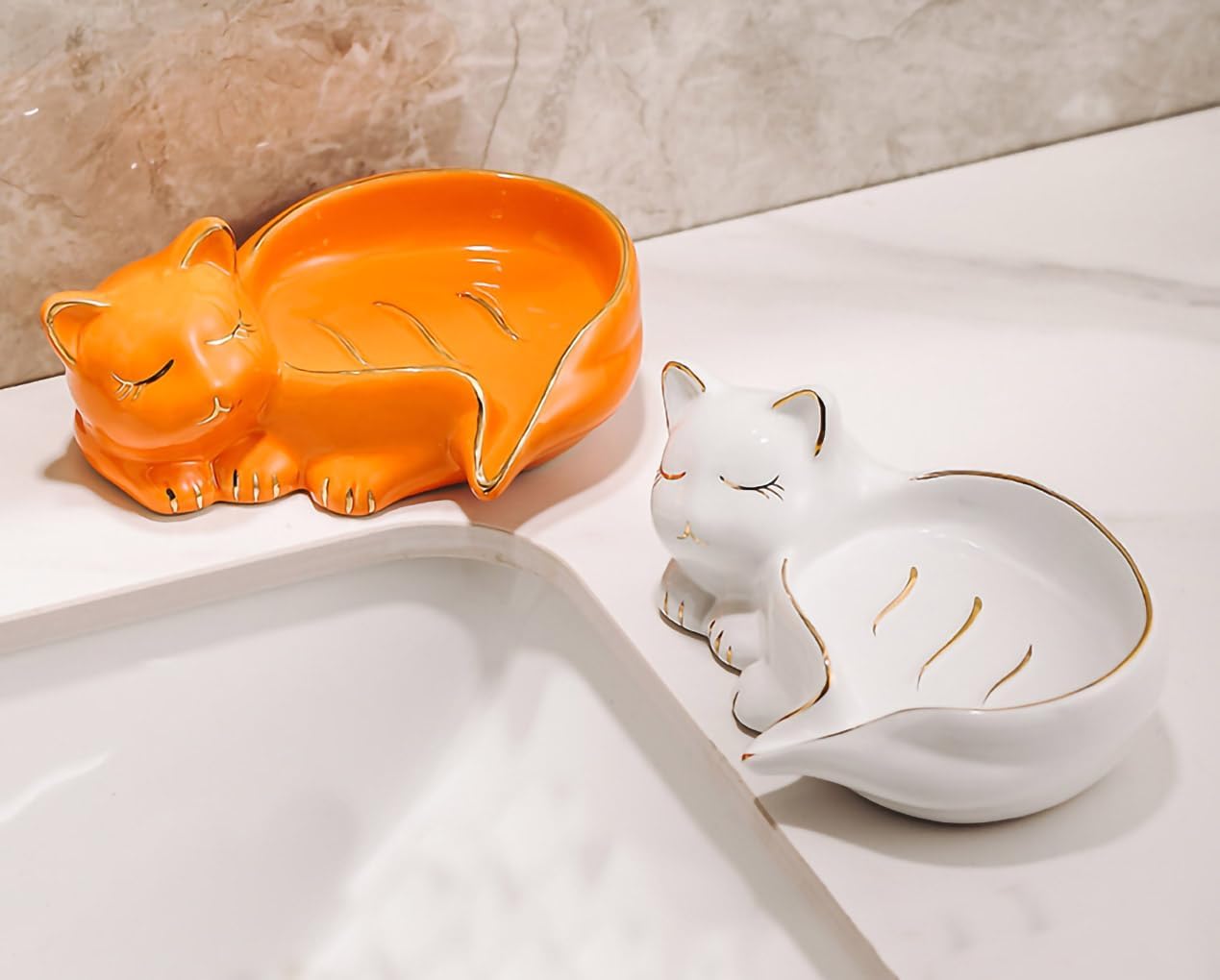 WAIT FLY Orange Ceramic Soap Holder 1 PCS