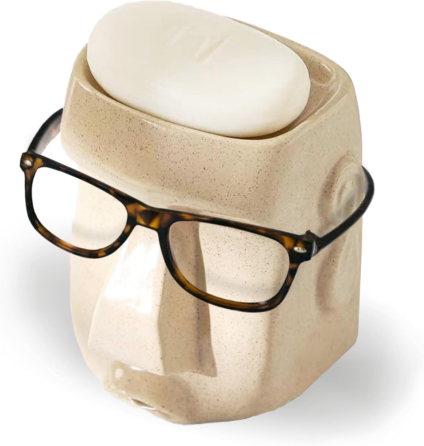 Creative Face Soap Holder with Self-Draining Design