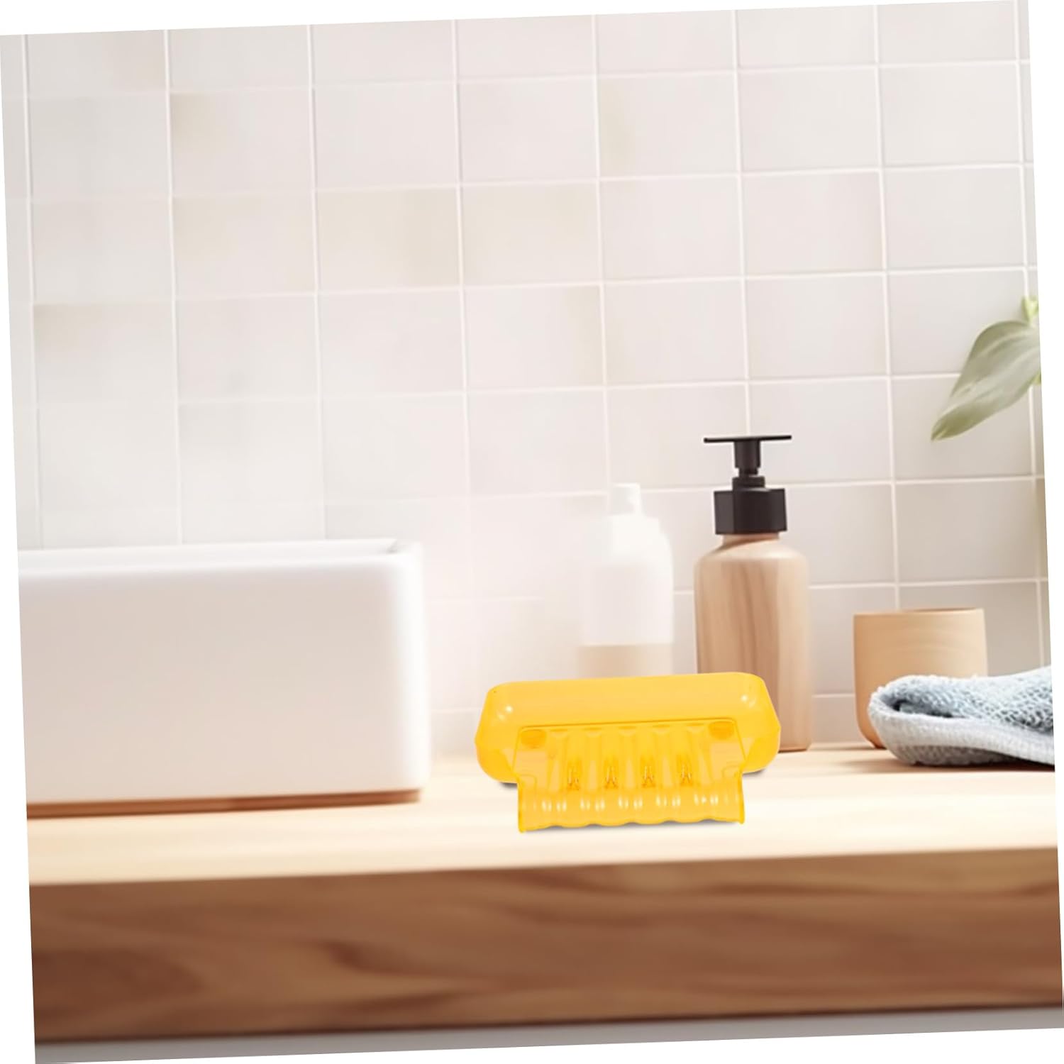 PHENOFICE Shower Suction Soap Dish with 2 Suckers