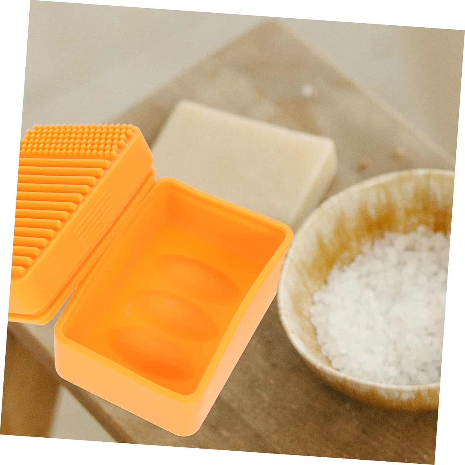 LIFKOME Portable Silicone Soap Dish with Lid