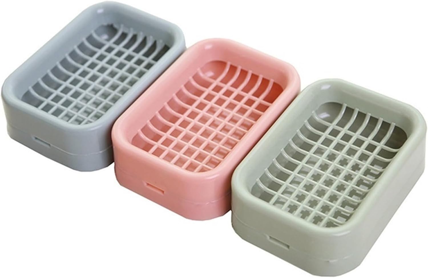 PP Double Layer Grid Drain Soap Box Holder