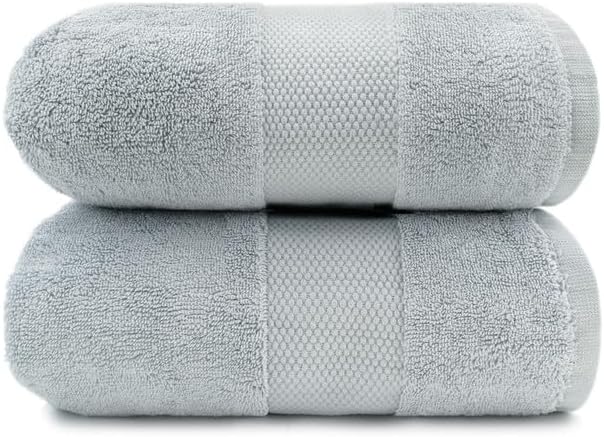 Elegance Organic Cotton Turkish Bath Towel Set 2 Pack - Green Eucalyptus