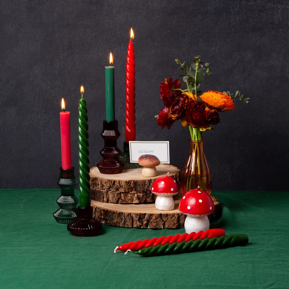 Talking Tables Red Toadstool Shaped Candle - 75cm