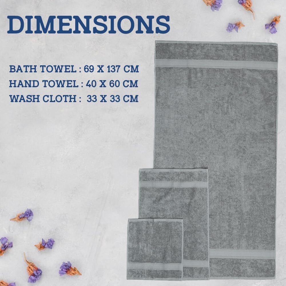 Casa Lino 4-Piece Bath Towel Set 100 Cotton Luxury Towels