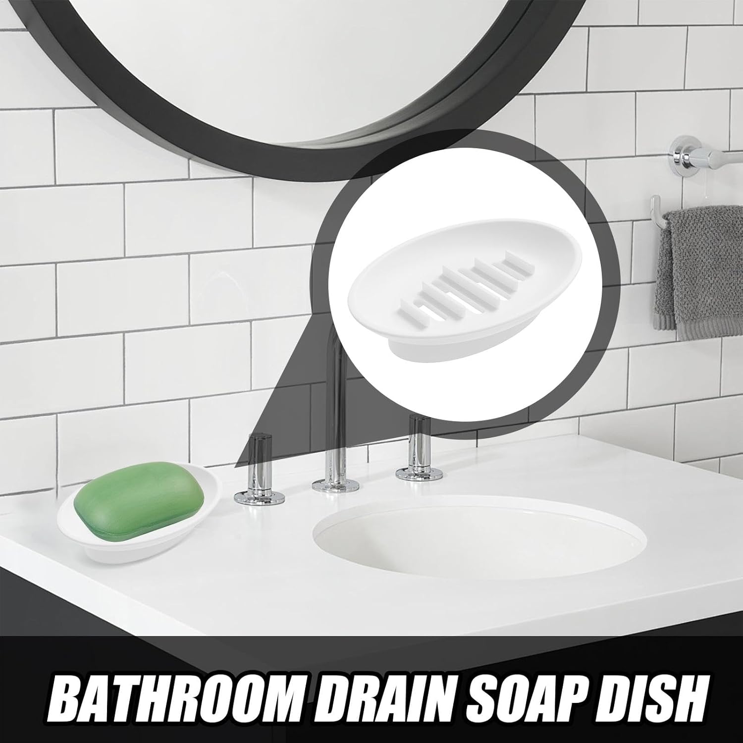 Eco-Friendly Silicone Soap Dish - Compact Drainable Holder
