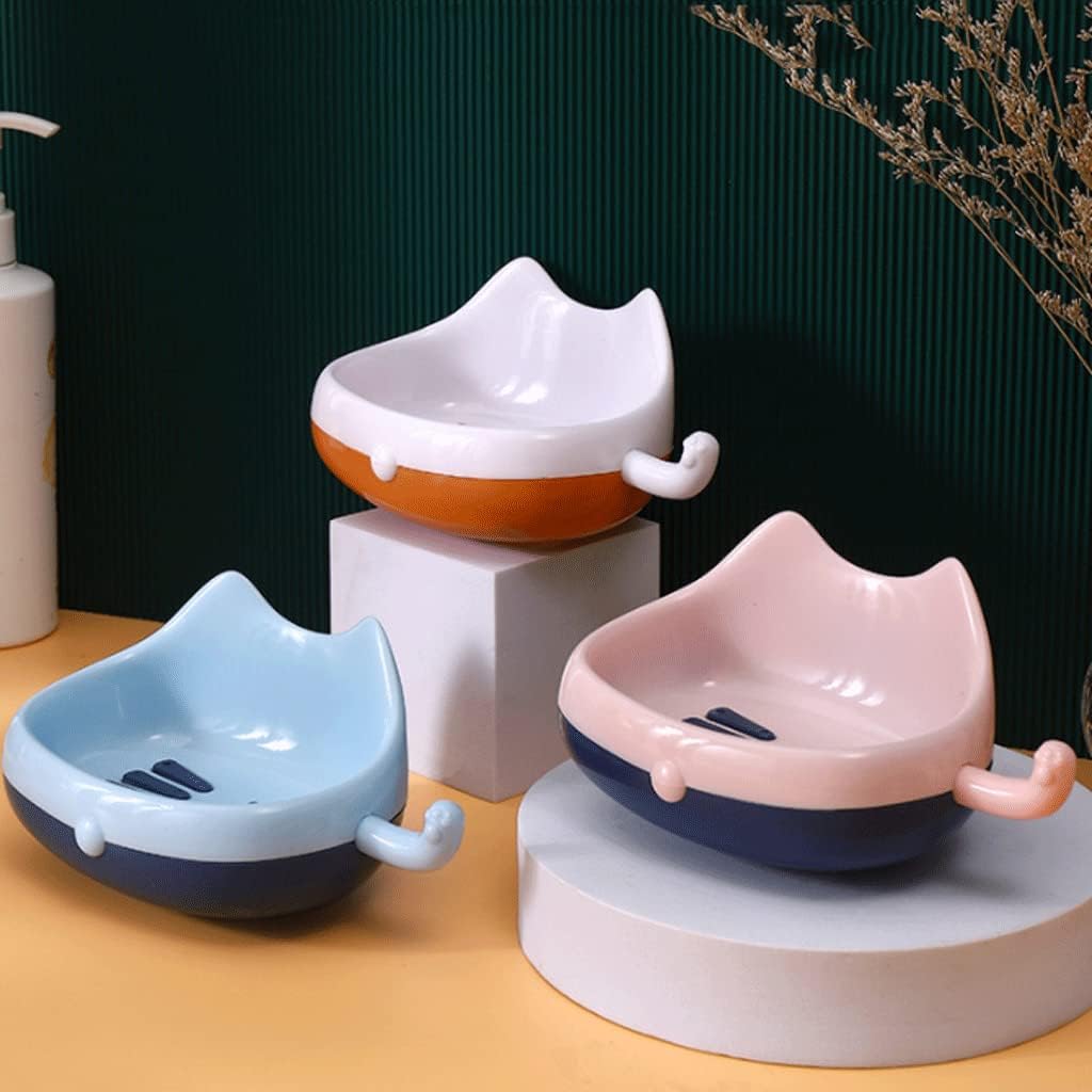SUREK Simple Drainage Soap Dish Wall-Mounted Double Use