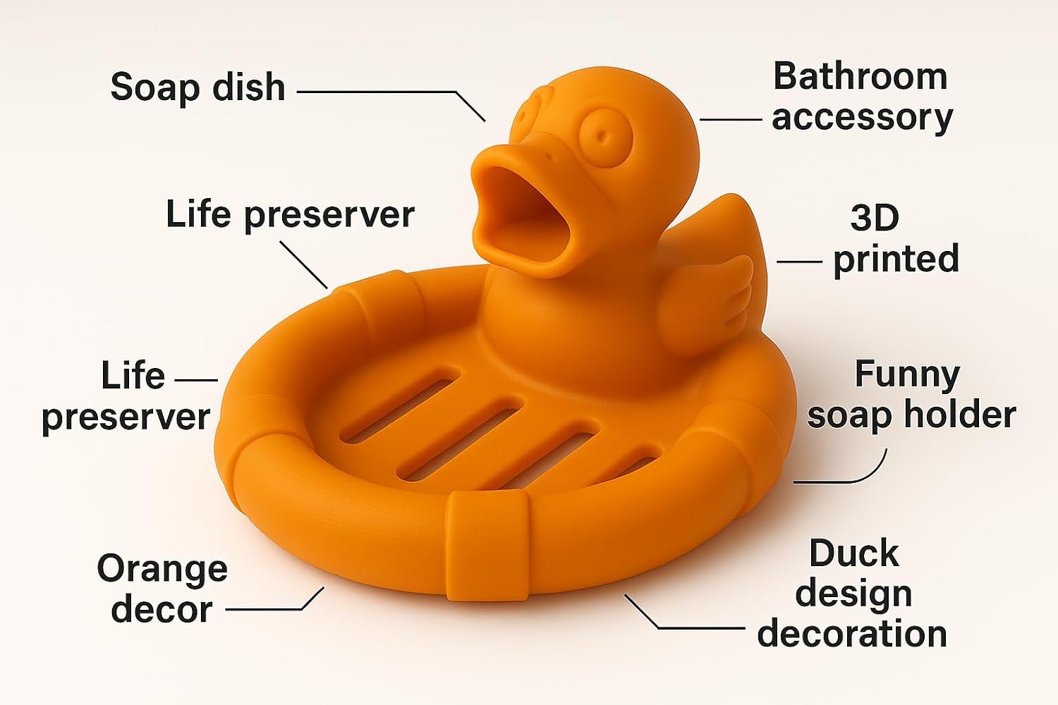 SOS Soap Dish with Life Preserver Design