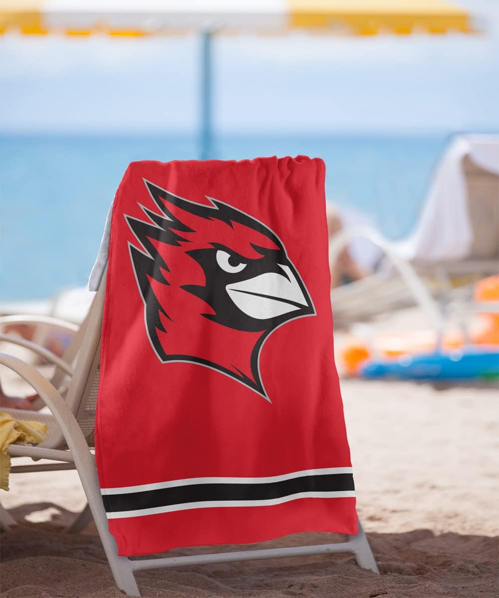 LOGOVISION Wesleyan University Stripes Beach Towel 30x60