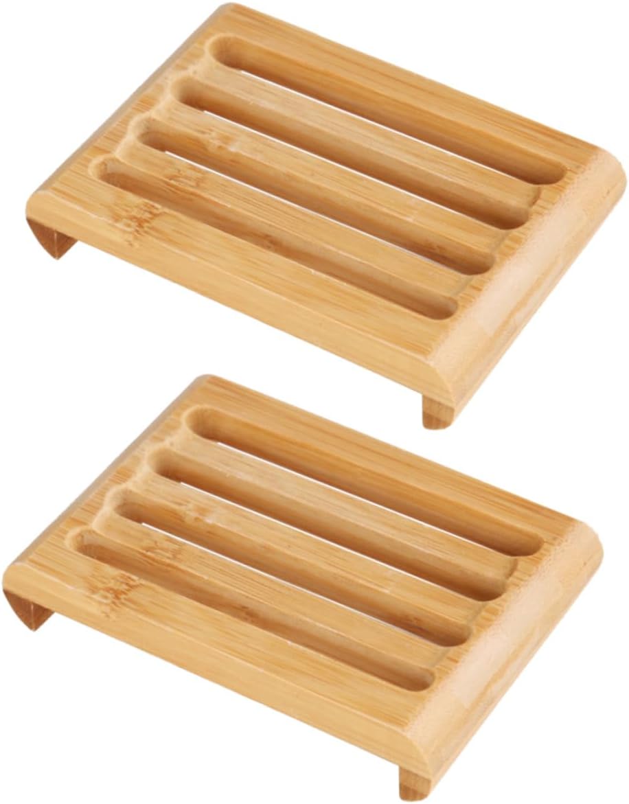 Holibanna 2Pcs Self Draining Soap Dish for Bathroom Countertop