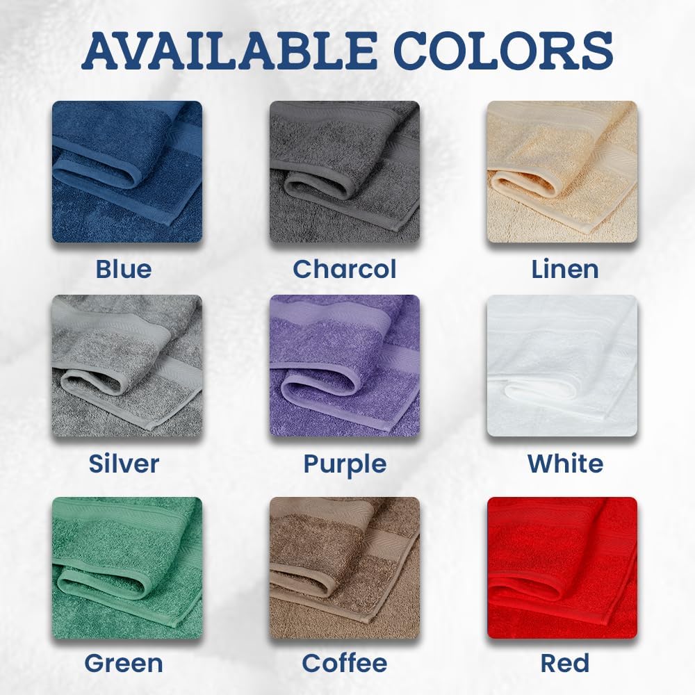 Casa Lino 4-Piece Bath Towel Set 100 Cotton Luxury Towels