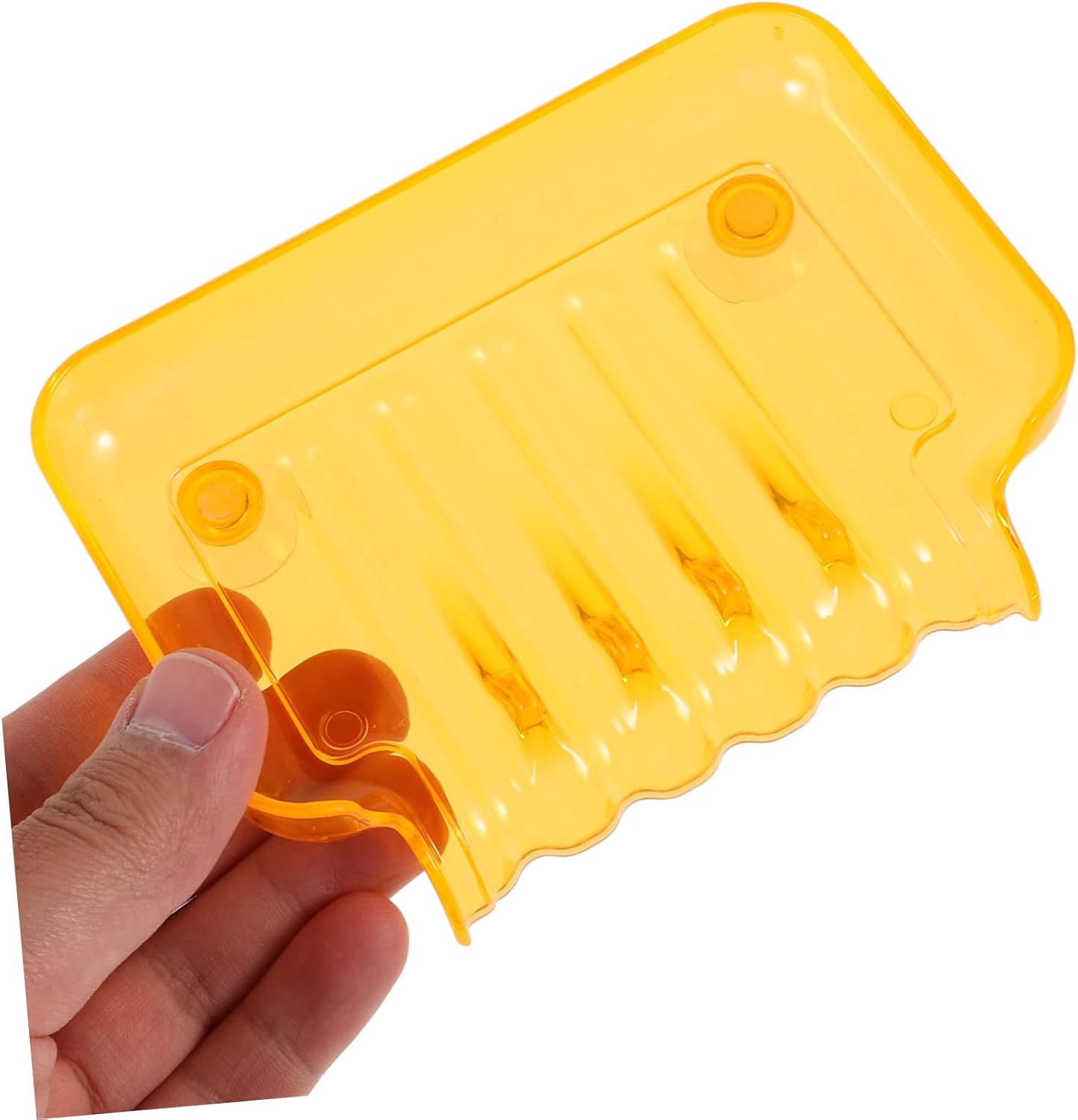 PAMINGONO Orange Waterfall Soap Dish with 2 Suckers
