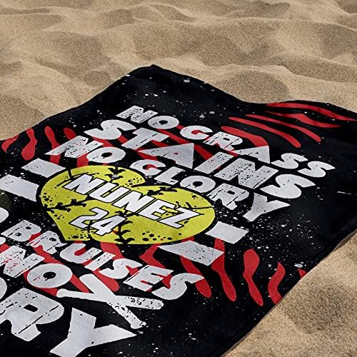 SATIGI Softball Ball Beach Towel 3D Printed