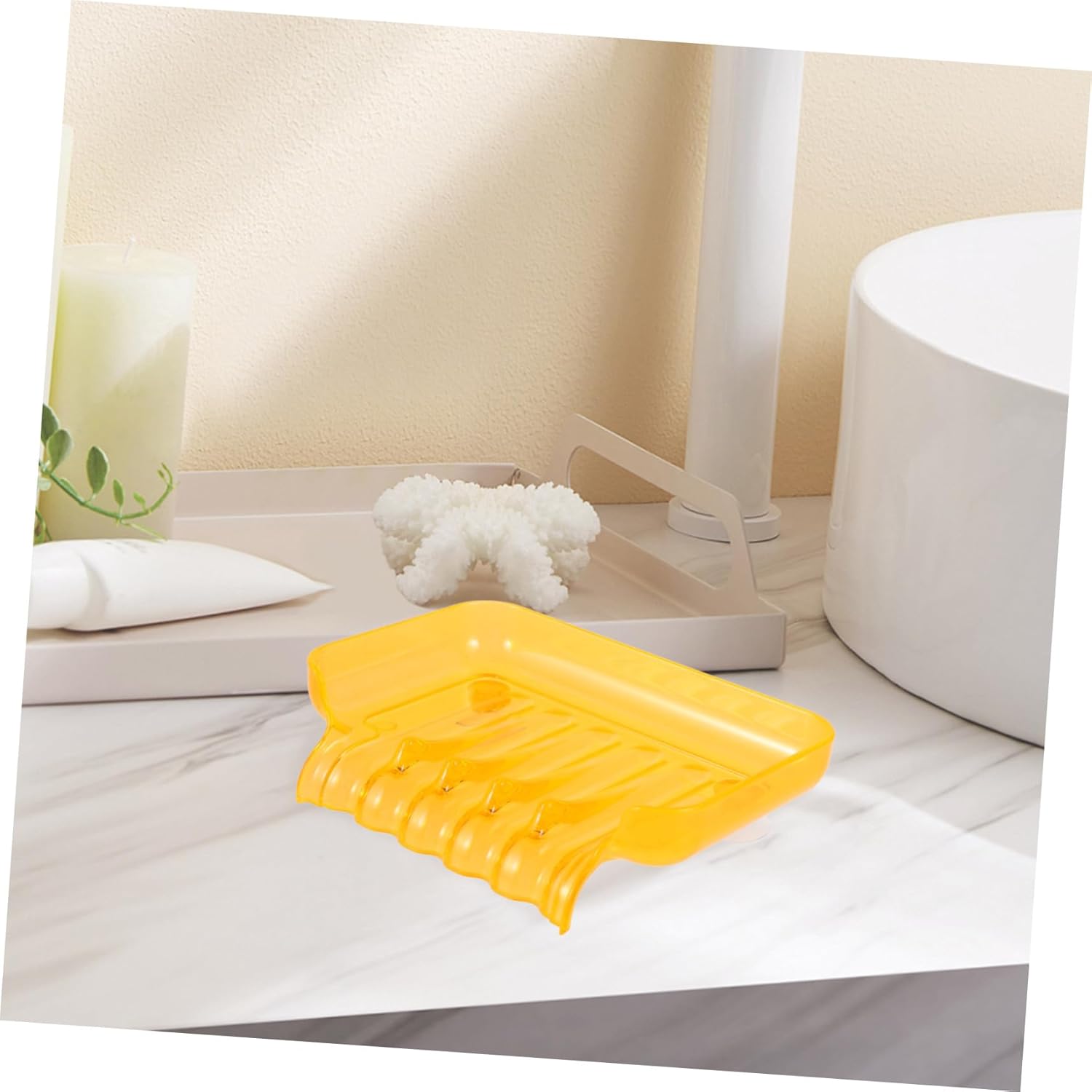 PHENOFICE Shower Suction Soap Dish with 2 Suckers