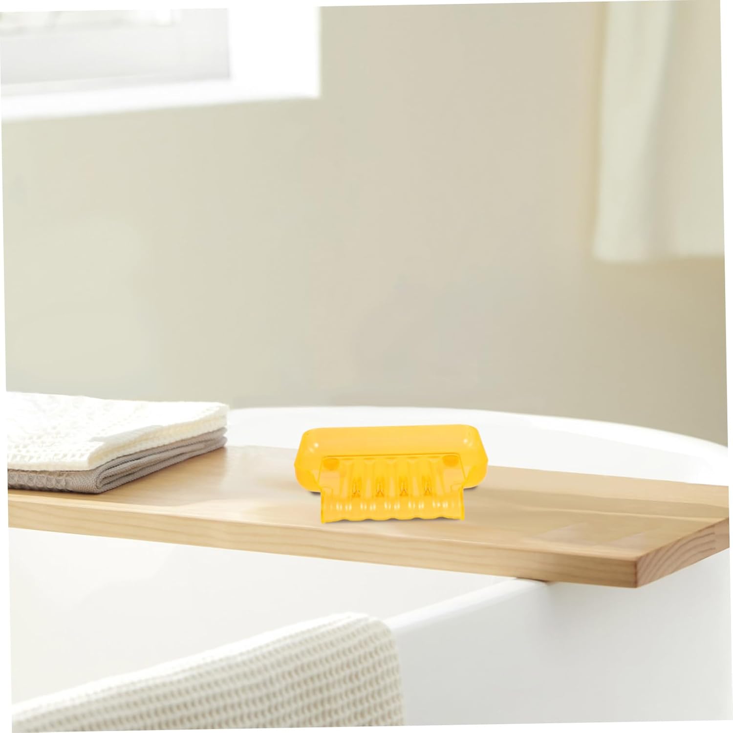 PAMINGONO Orange Waterfall Soap Dish with 2 Suckers