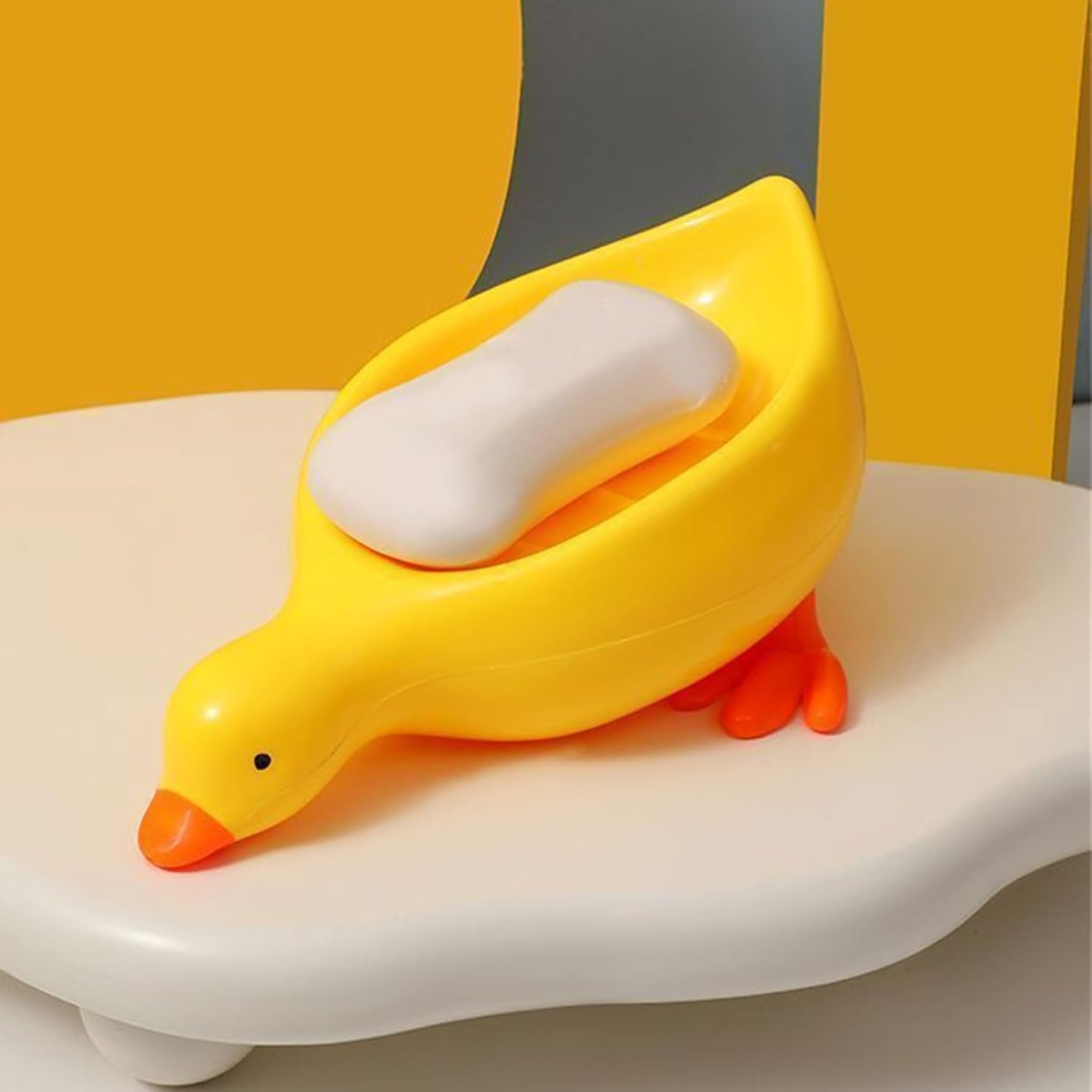 XIAOQENAN Draining Soap Holder Duck Shape Tray 1
