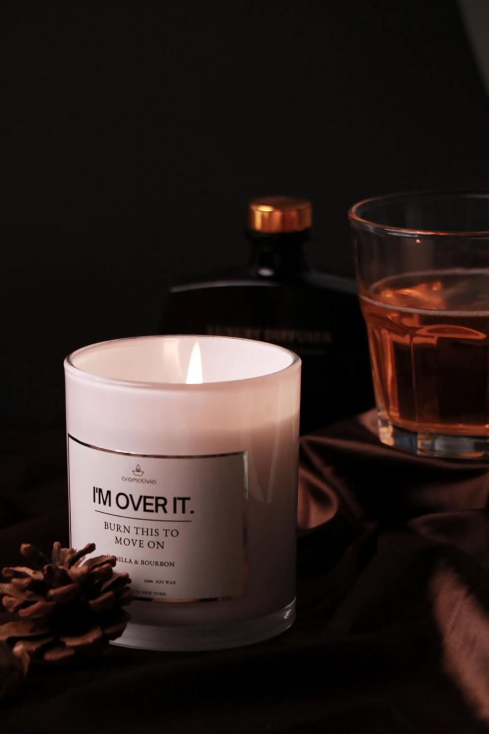 AROMATIVIA Scented Soy Candle - Im Over It Burn This to Move On