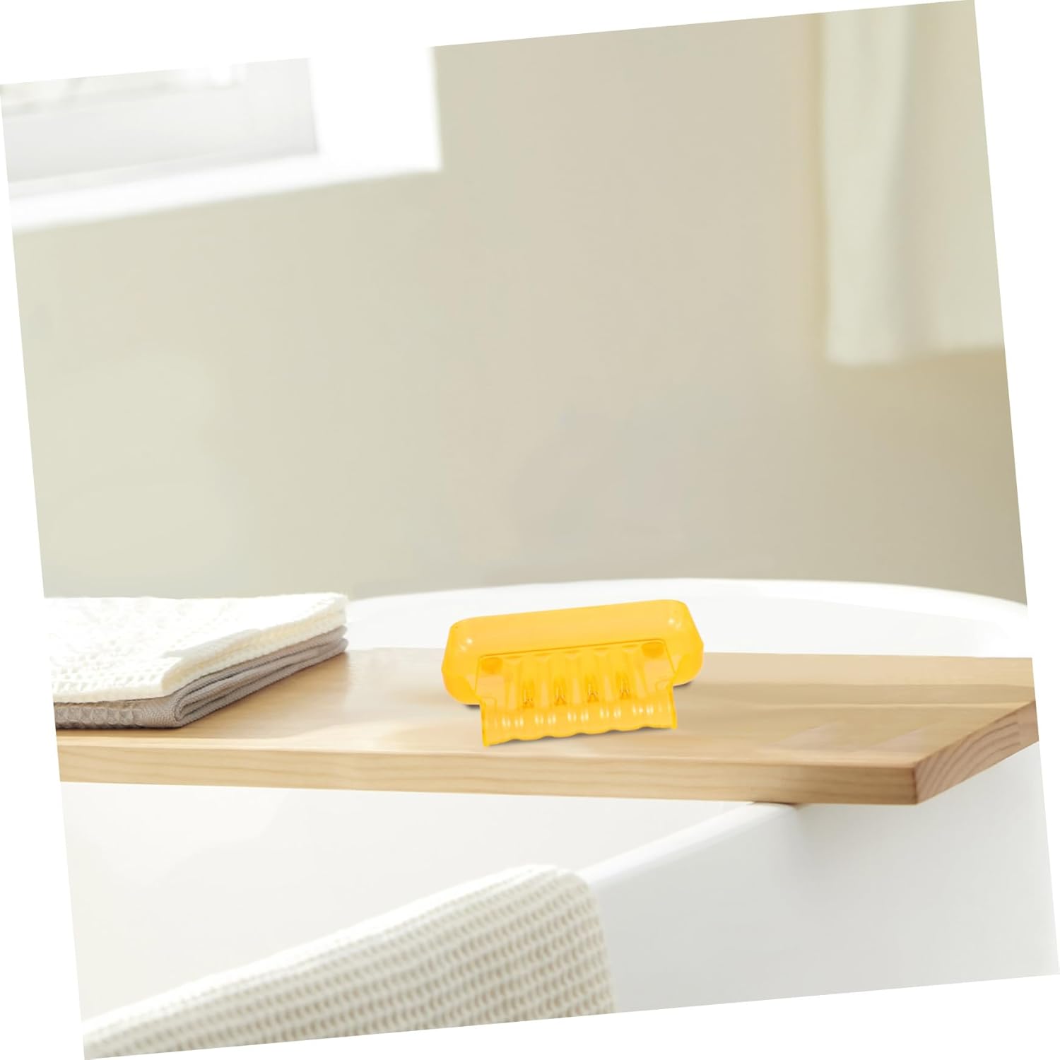 WOONEKY Bathroom Waterfall Soap Dish with Suction Cups