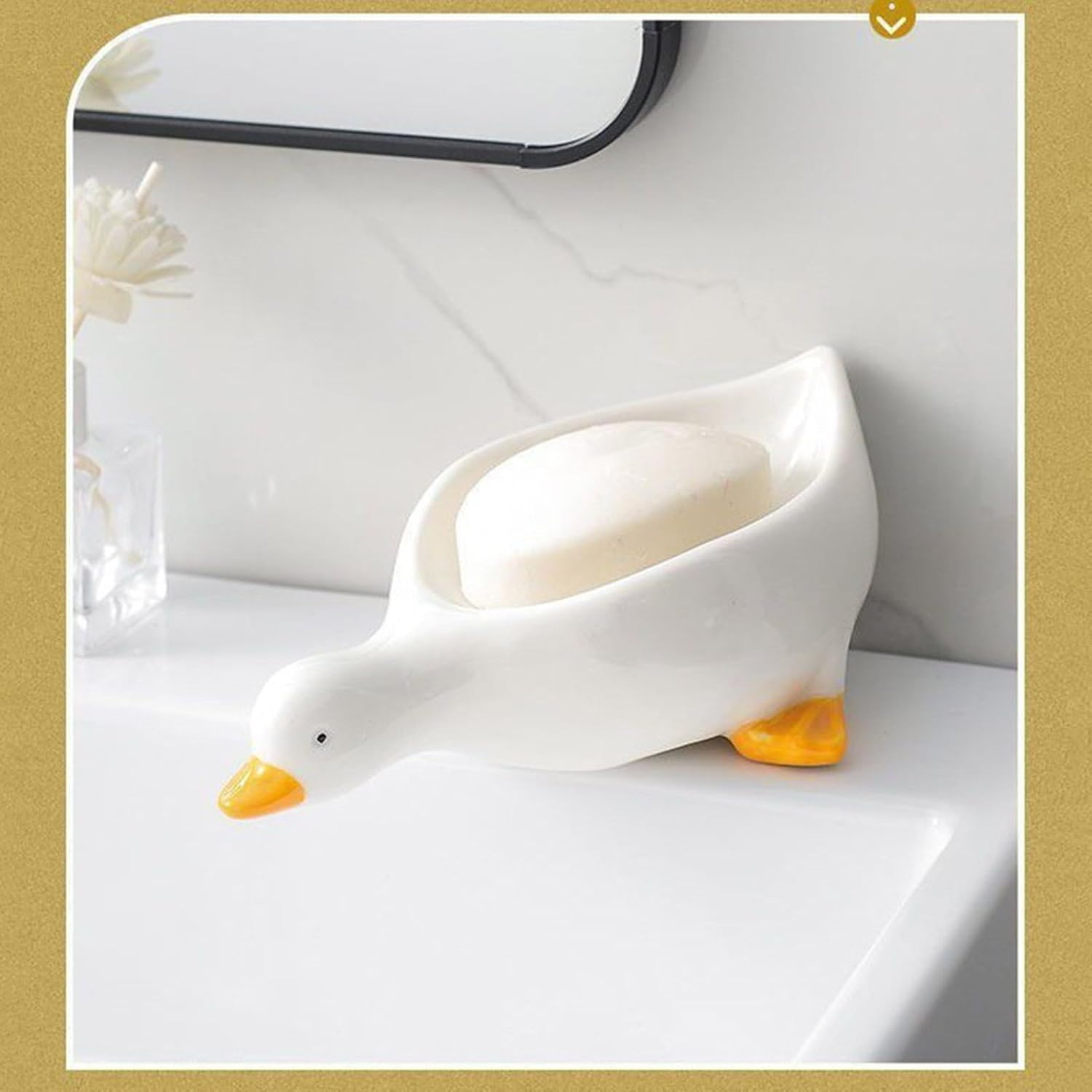 Cute Duck Bar Soap Holder for Shower Bathroom