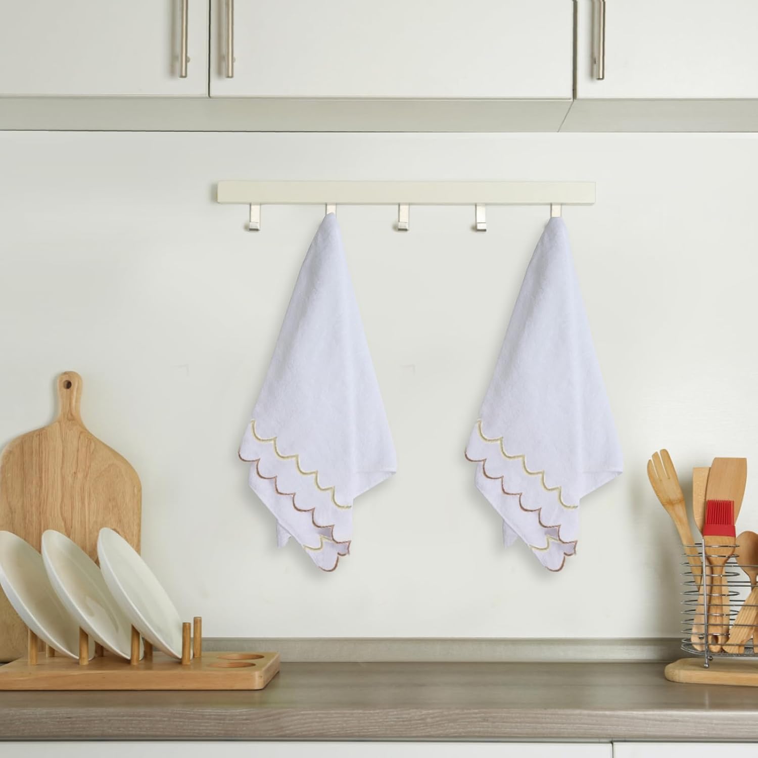 2 Pcs Coquette Bow Cotton Hand Towels 100 Soft 16x27 Inch