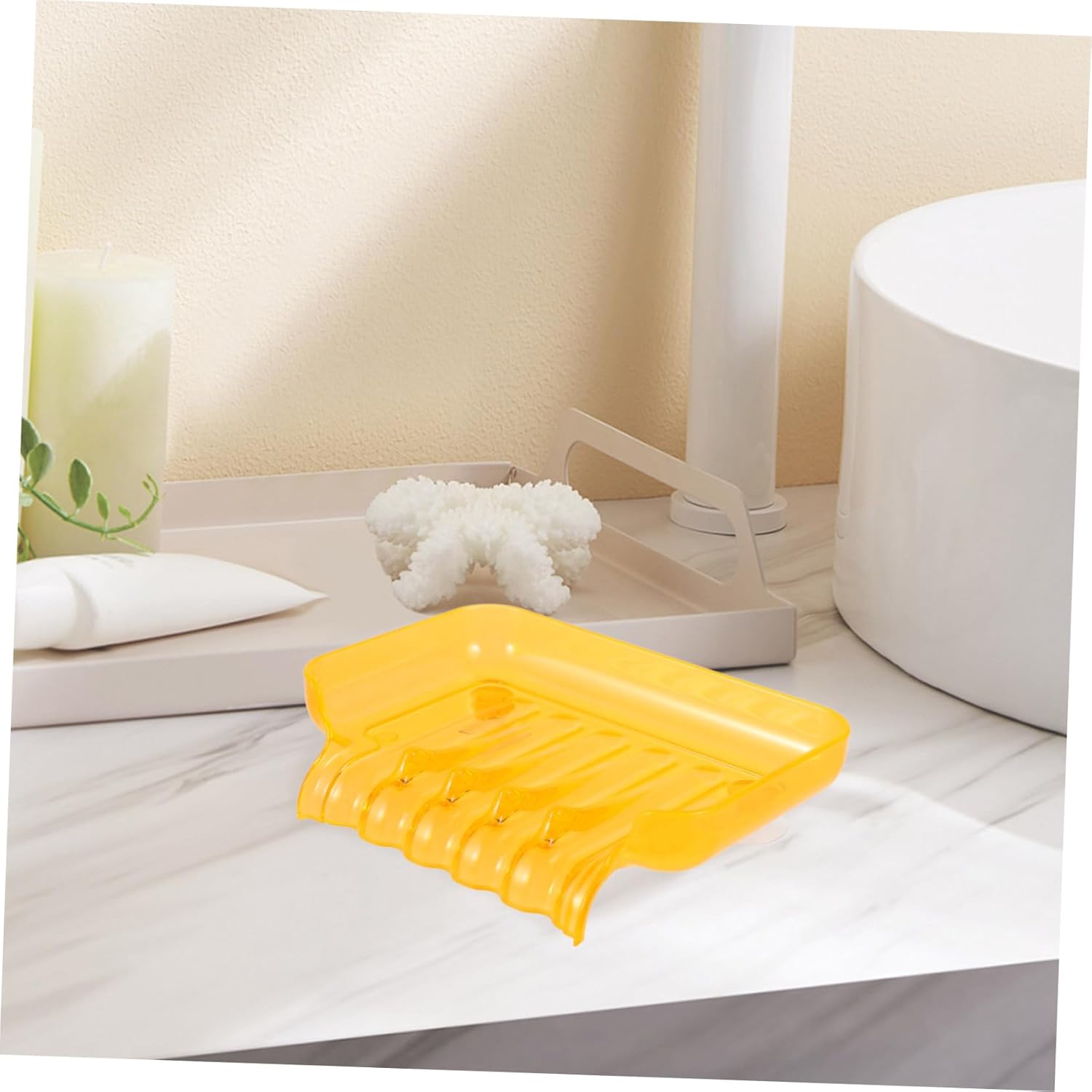 PRETYZOOM Waterfall Soap Dish Holder with Suction Cups